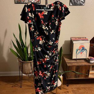 Lauren Ralph Lauren Dress navy blue with flowers